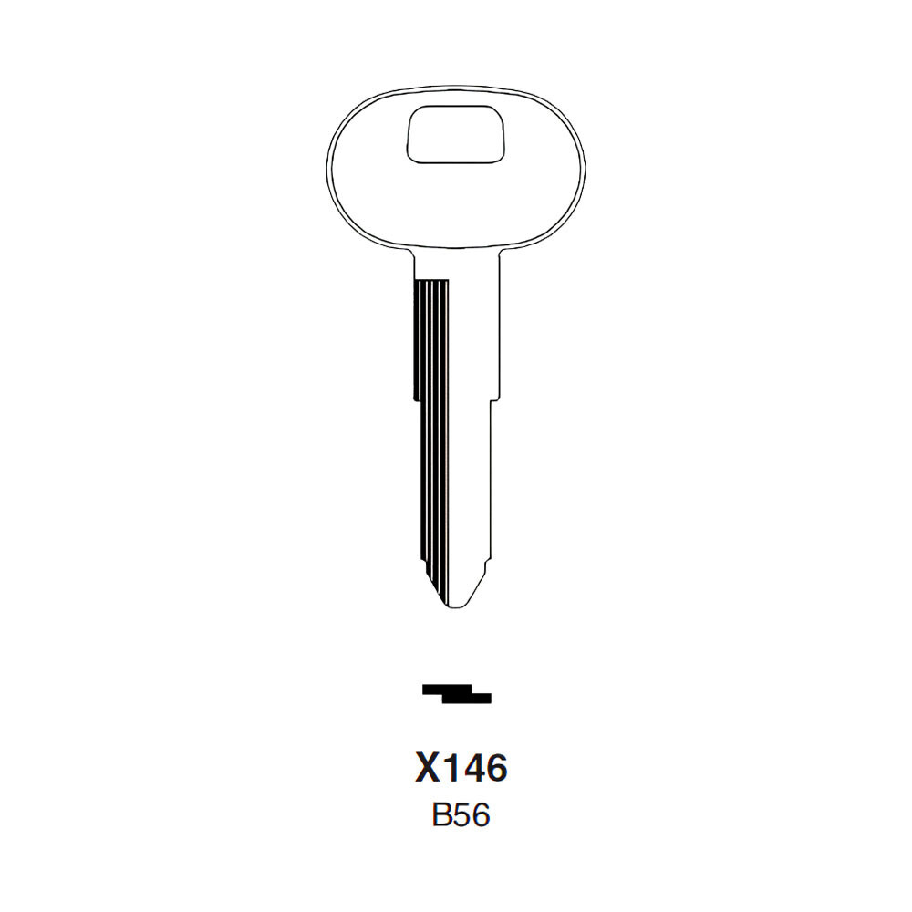 B56, X146 Key Blank Nickel