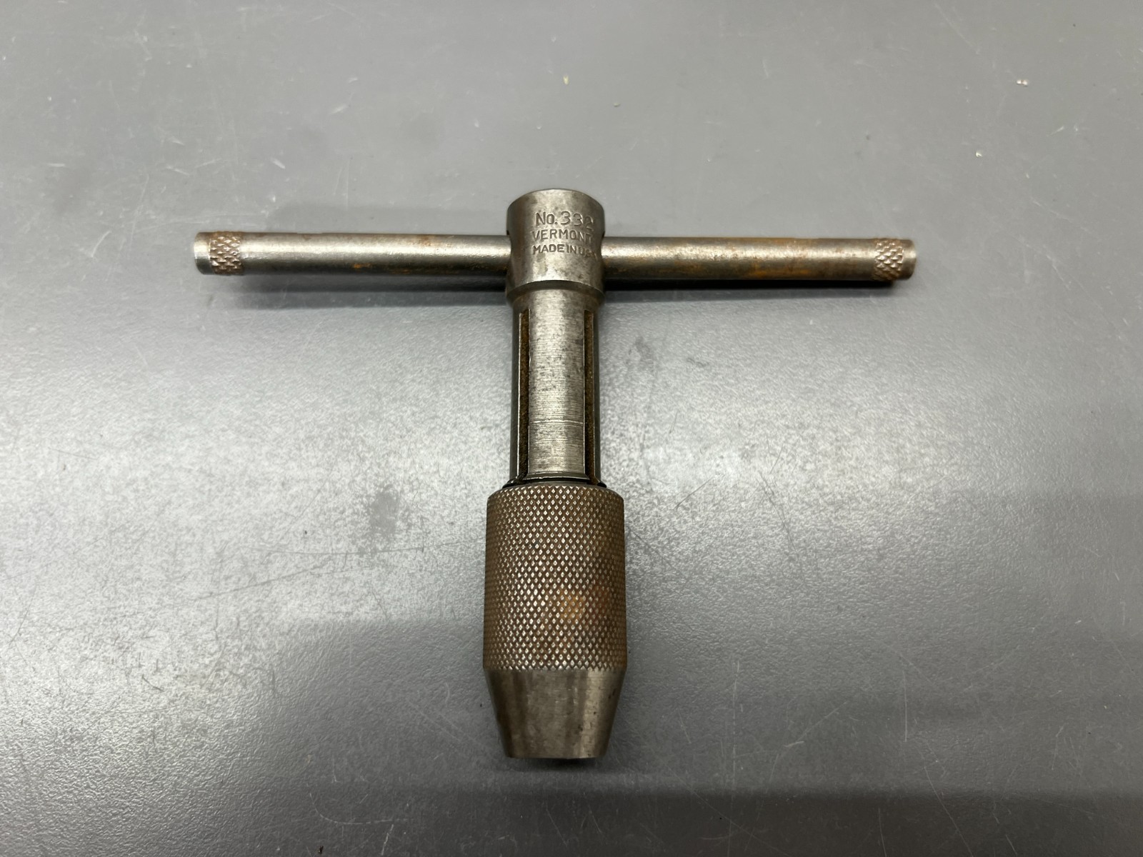 (s) VINTAGE VERMONT No. 332 MACHINIST T HANDLE TAP WRENCH – VGC – USA