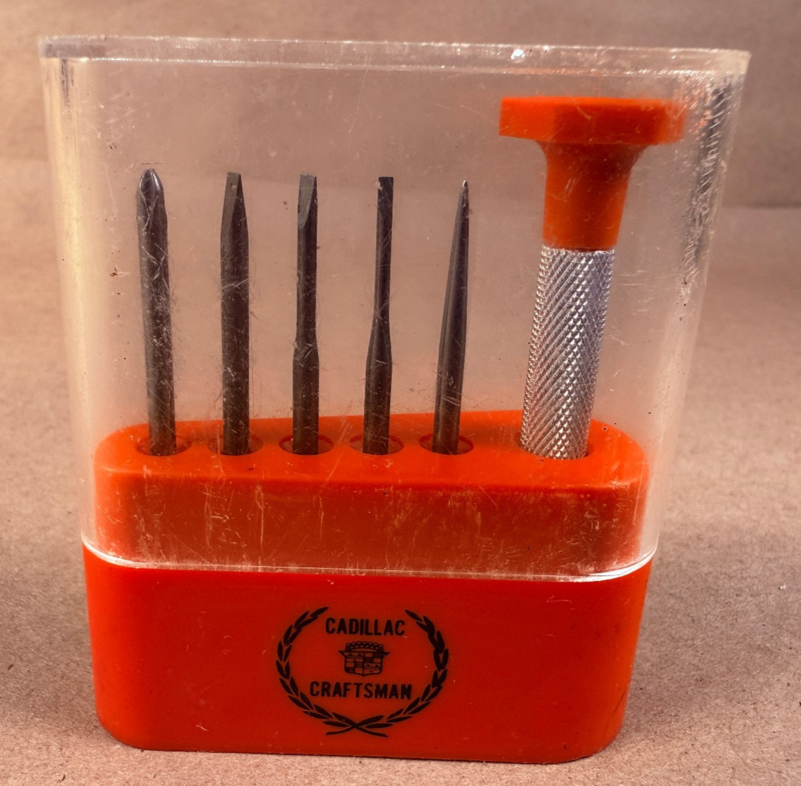 Cadillac Craftsman Miniature Micro Precision Screwdriver Set in Case Advertising