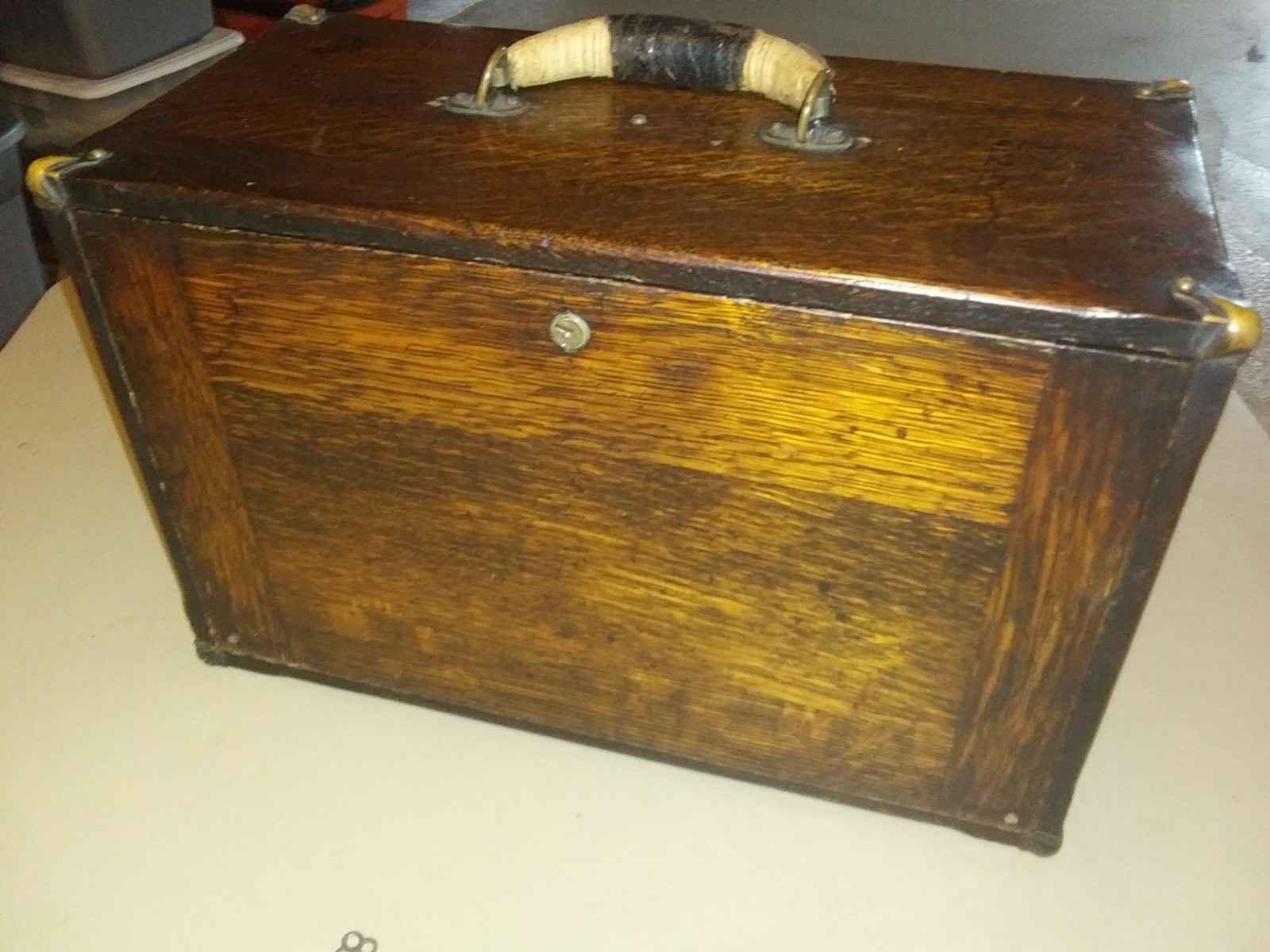 ANTIQUE PILLIOD MACHINIST 6 DRAWER OAK TOOL CHEST Original KEY Swanton Ohio!