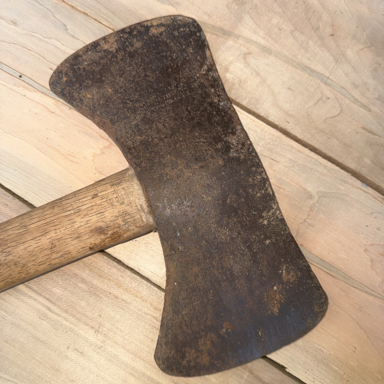 Antique Mann Double Bit Axe Lewistown, Pennsylvania Axe Central PA Lumber