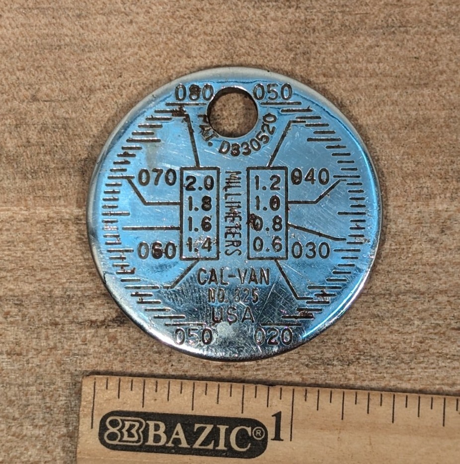 Auto Zone Spark Plug Gap Tool 2101 Inches Millimeters Measure