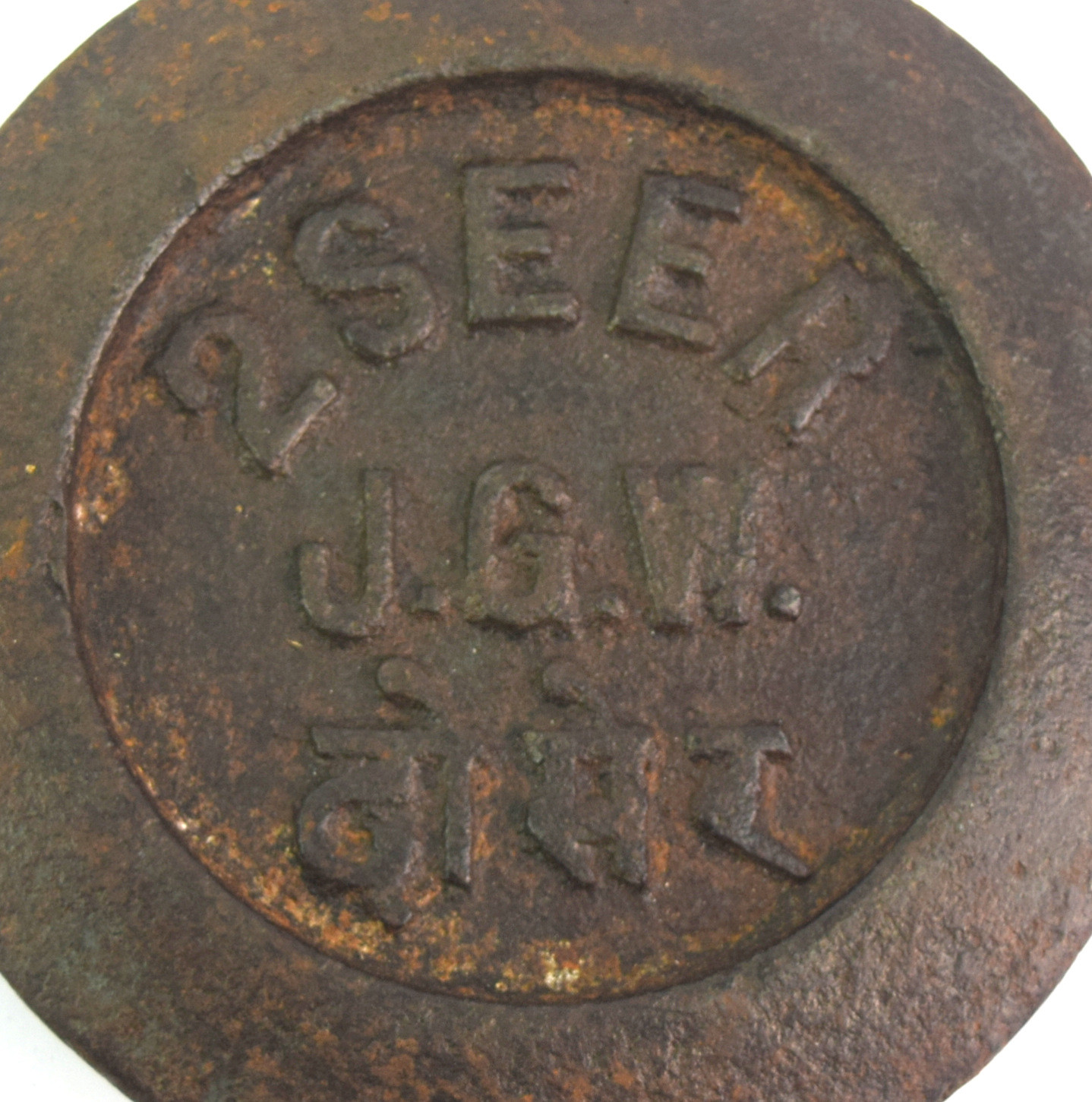 Antique Solid Iron Made Heavy Scale Weight Shop Trade Tool Decorative. G15-257