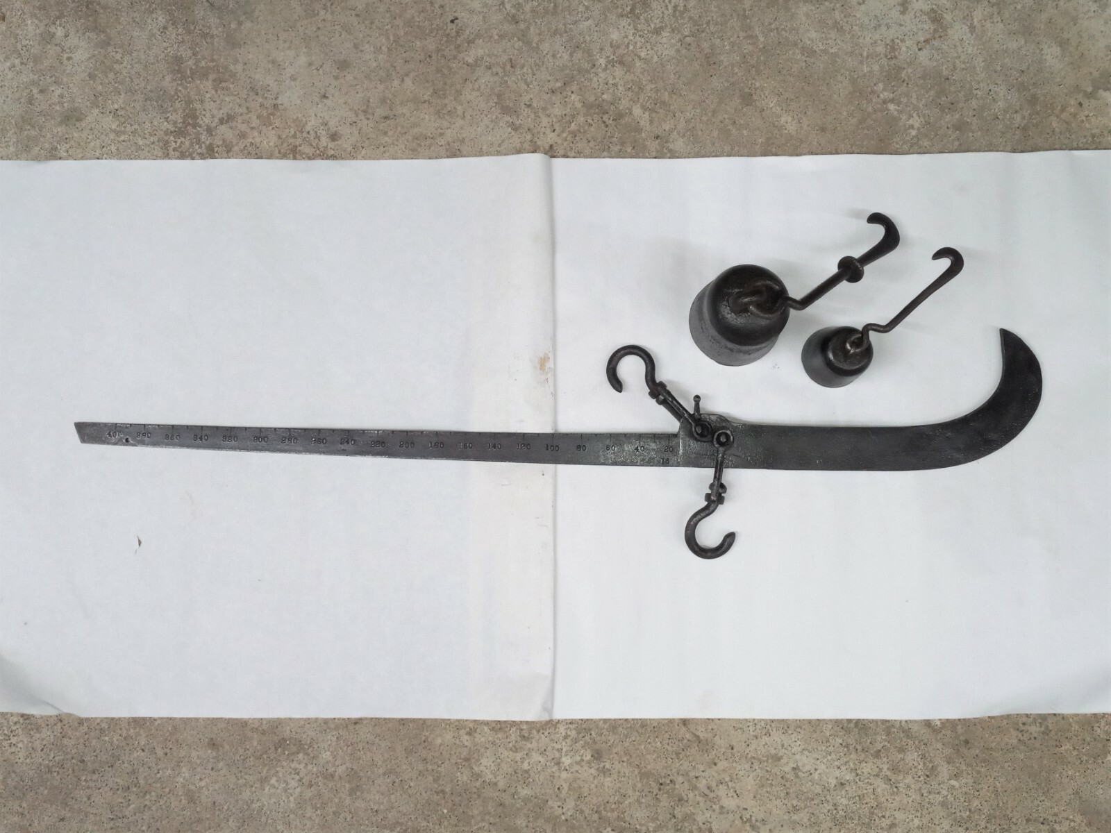 Vintage Steampunk J. Chatillon & Sons Hanging Beam Type Scale 100lb / 400lb 43″
