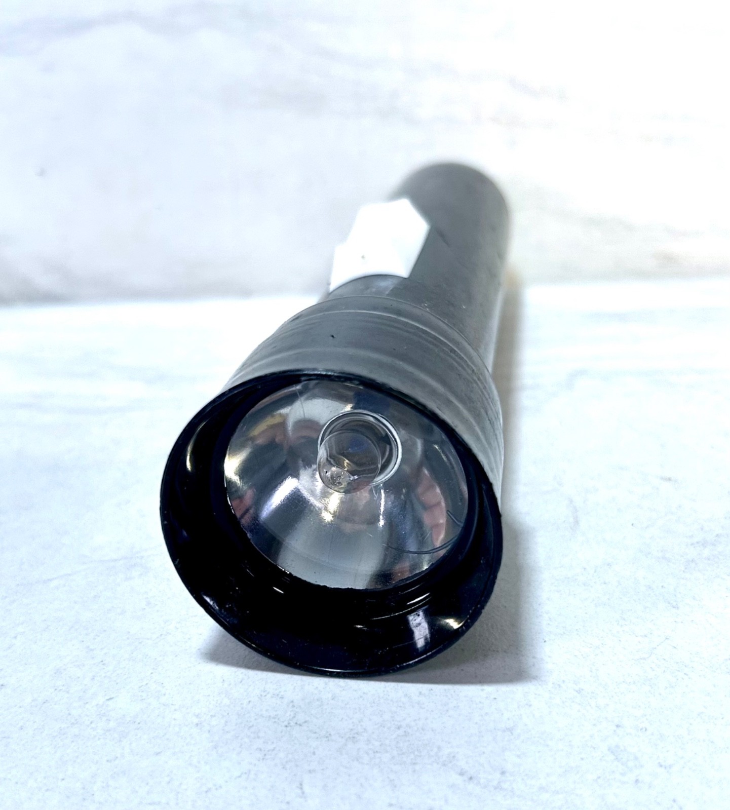 Vintage Eveready Black Industrial Flashlight Made In USA Heavy Duty 1259