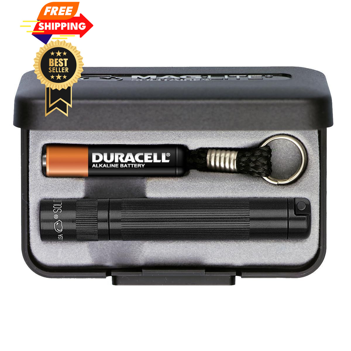 Maglite Solitaire Incandescent 1-Cell AAA Flashlight in One Size, Black