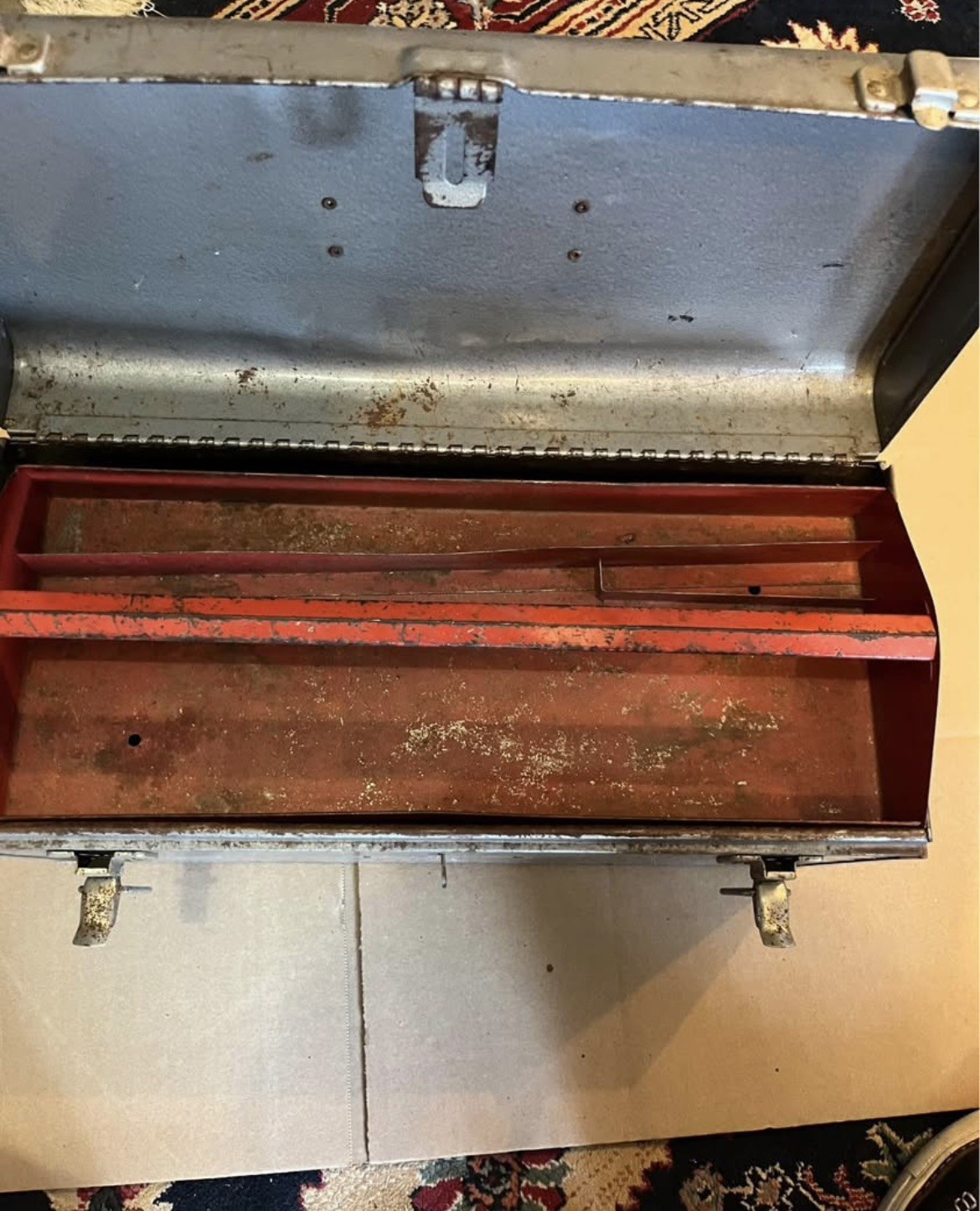 Vintage Craftsman 6500 Tool Box 18” With removable Tray. Rusty As Shown