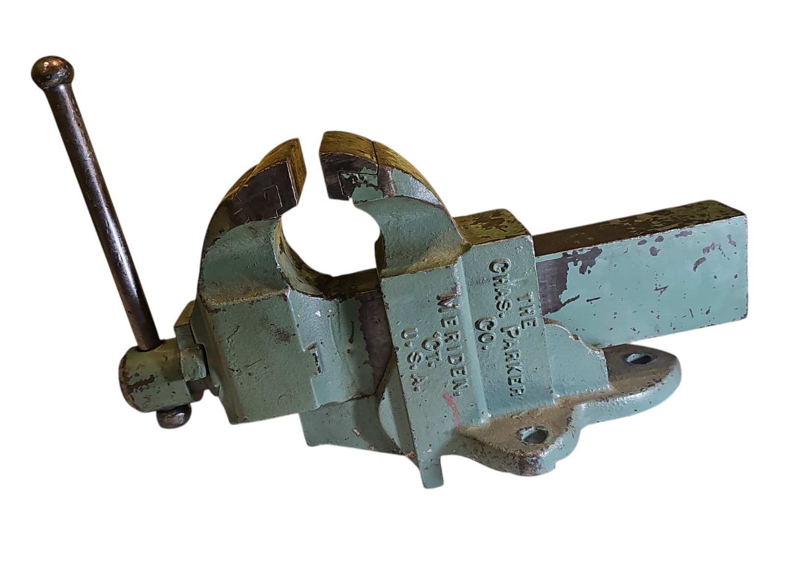 Vintage Chas Parker Co 954 Bench Vise Meriden CT – 4″ Jaws