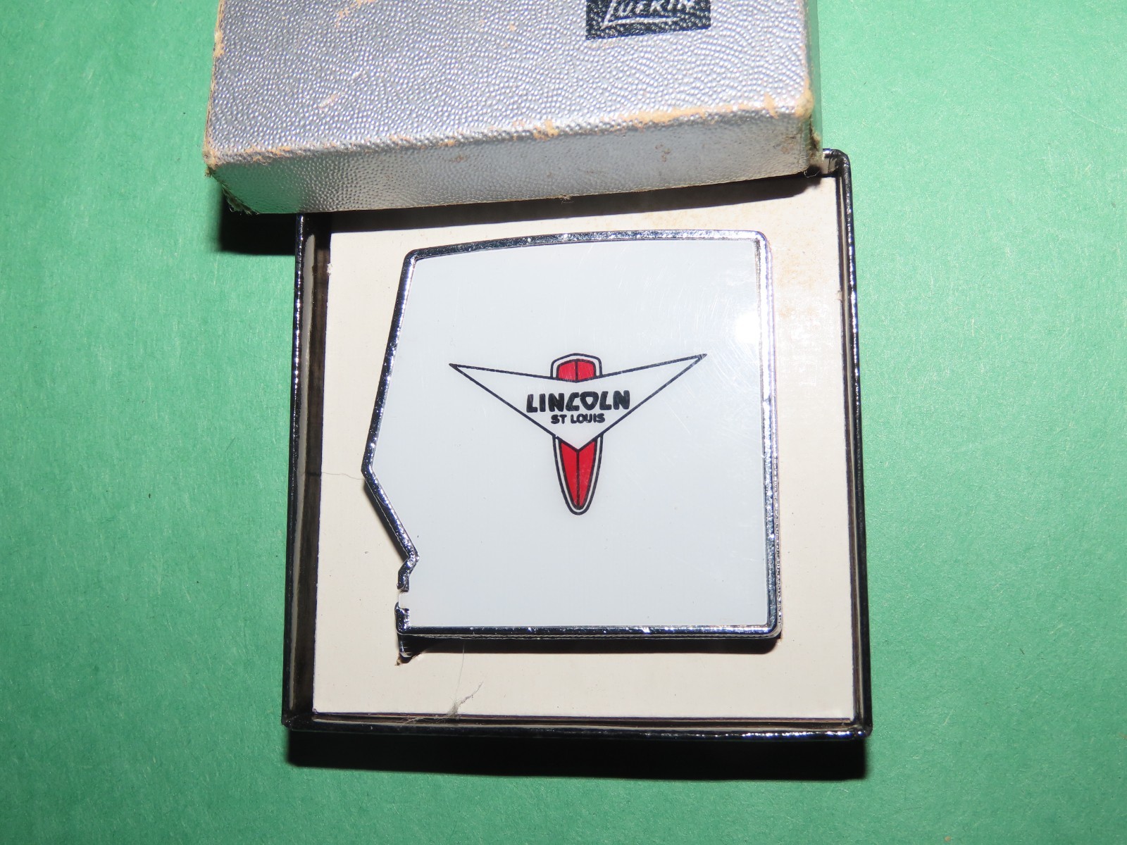 LINCOLN ST. LOUIS ADVERTISEMENT TAPE MEASURE WITH BOX LUFKIN VINTAGE
