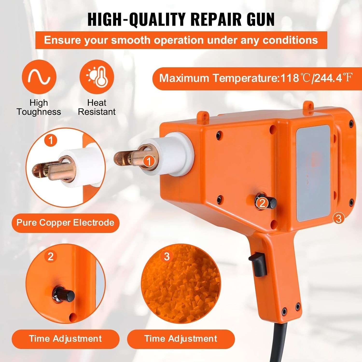 Auto Body Dent Repair Kit 800VA Electric Stud Welder Gun w/Puller Hammer