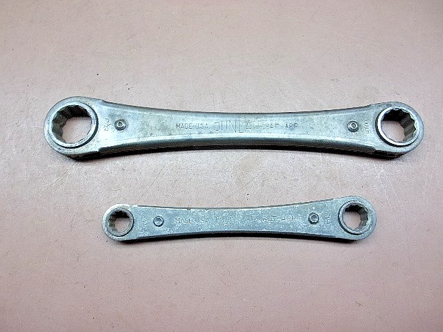 🔥 Two Vintage DUNLAP Ratcheting Box End Wrenches 5/8″-3/4″ & 3/8″-7/16″ Clean!