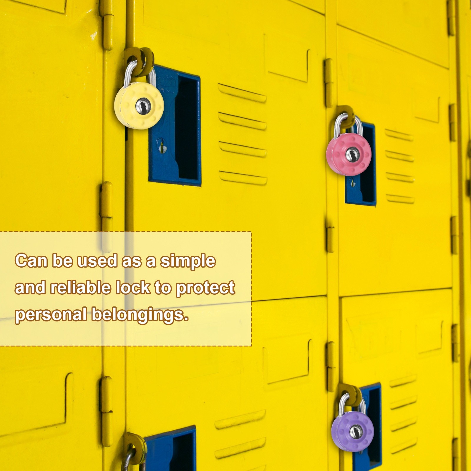 6Pcs Mini Diary Padlock, Small Diaries Lock with 2 Keys Medium Pink