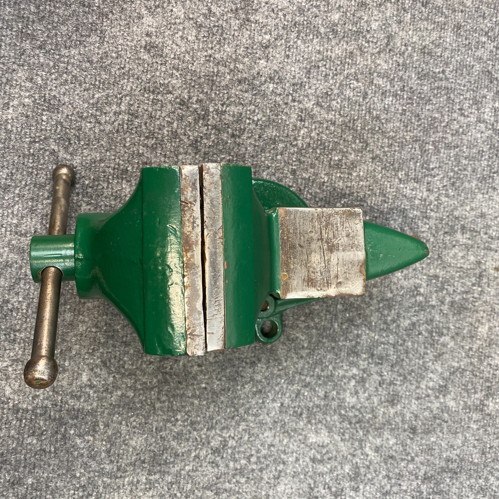 Lakeside No 27 Vintage Cast Iron Bench Vise 3-3/4″ Jaws Swivel Base USA Green