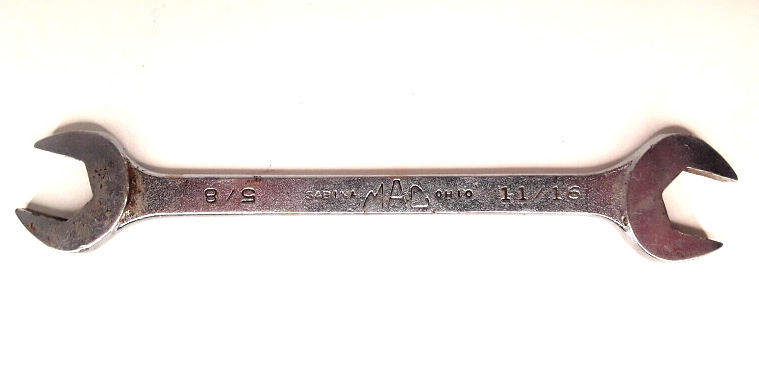 Mac Tools Sabina Ohio USA 5/8 x 11/16 SAE Open End Wrench DR2022 A5