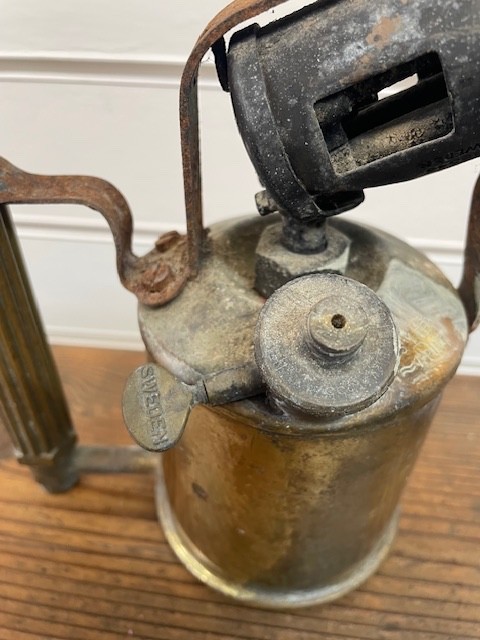 Vintage MAX SIEVERT for Petroleum Blow Torch Lamp Brass Made In Sweden