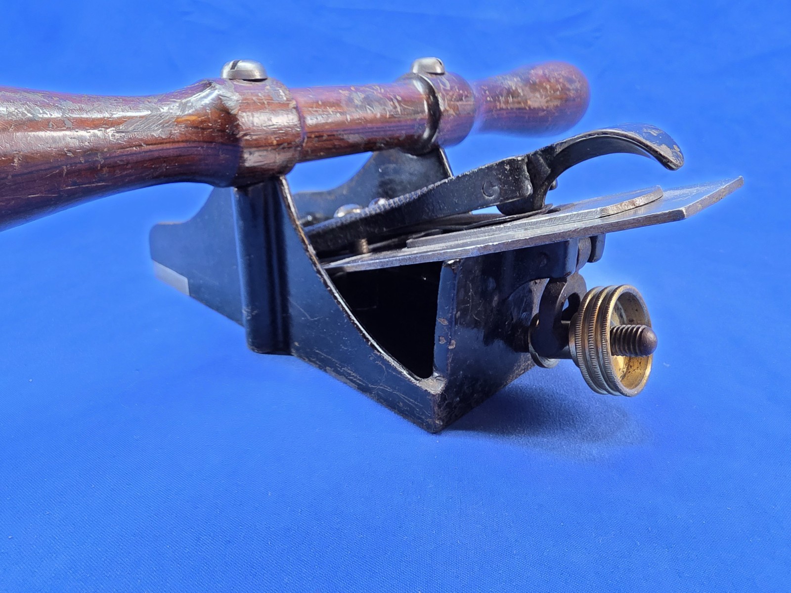 Very Nice, Clean, Stanley No. 11 Belt Makers Low Angle SW Scraper Plane Leather
