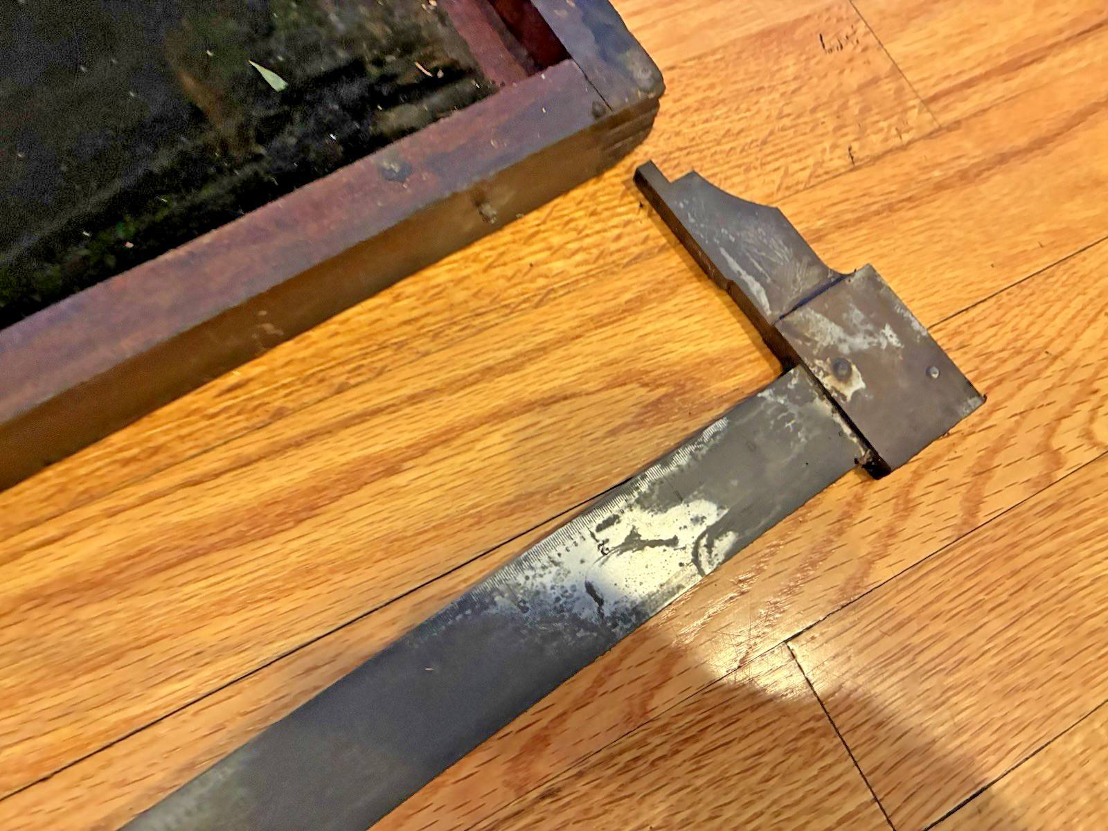 Vintage Starrett Caliper HUGE! Measures 41.5 Inches Long w Original Wood Case