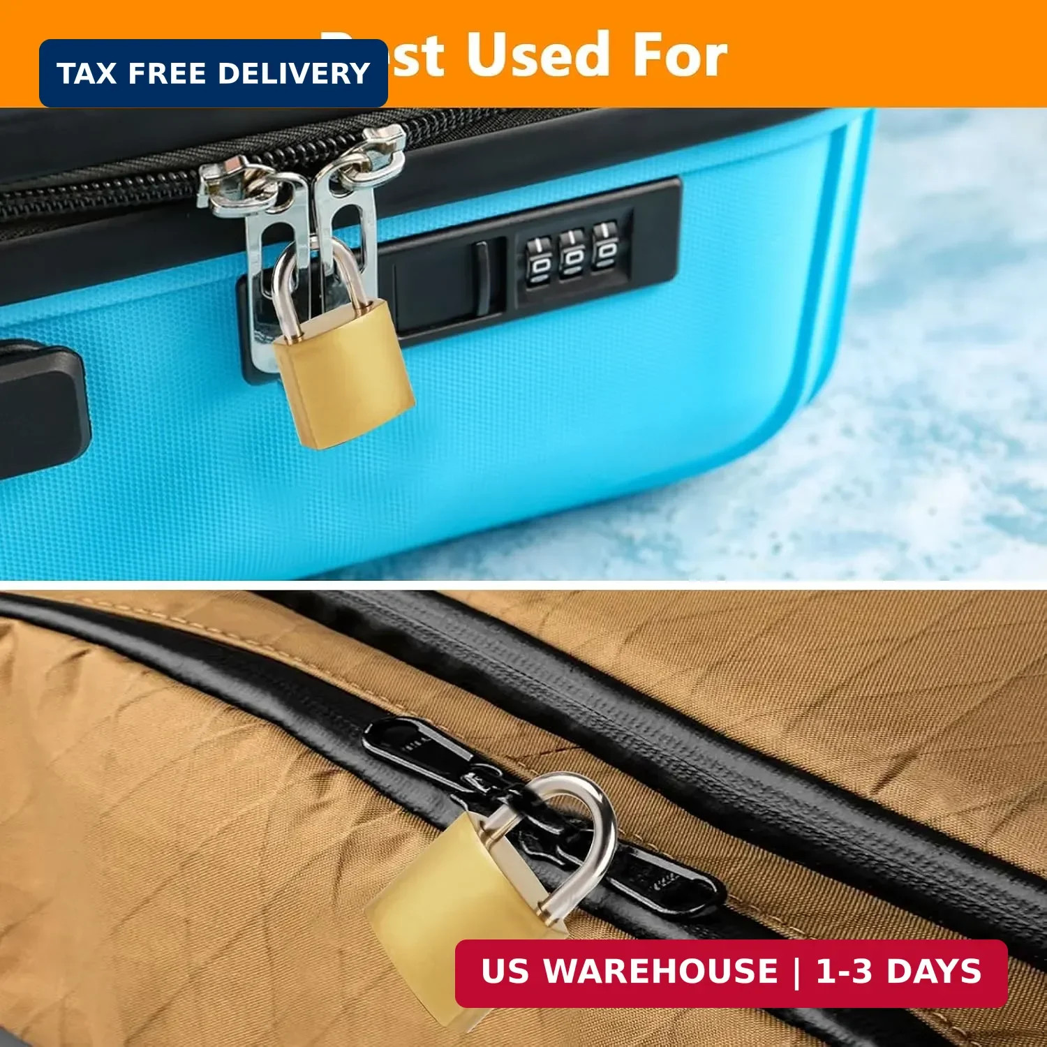 12 Pcs Suitcase Locks with Keys, Lockers Locks with Different Keys for Toolbox,