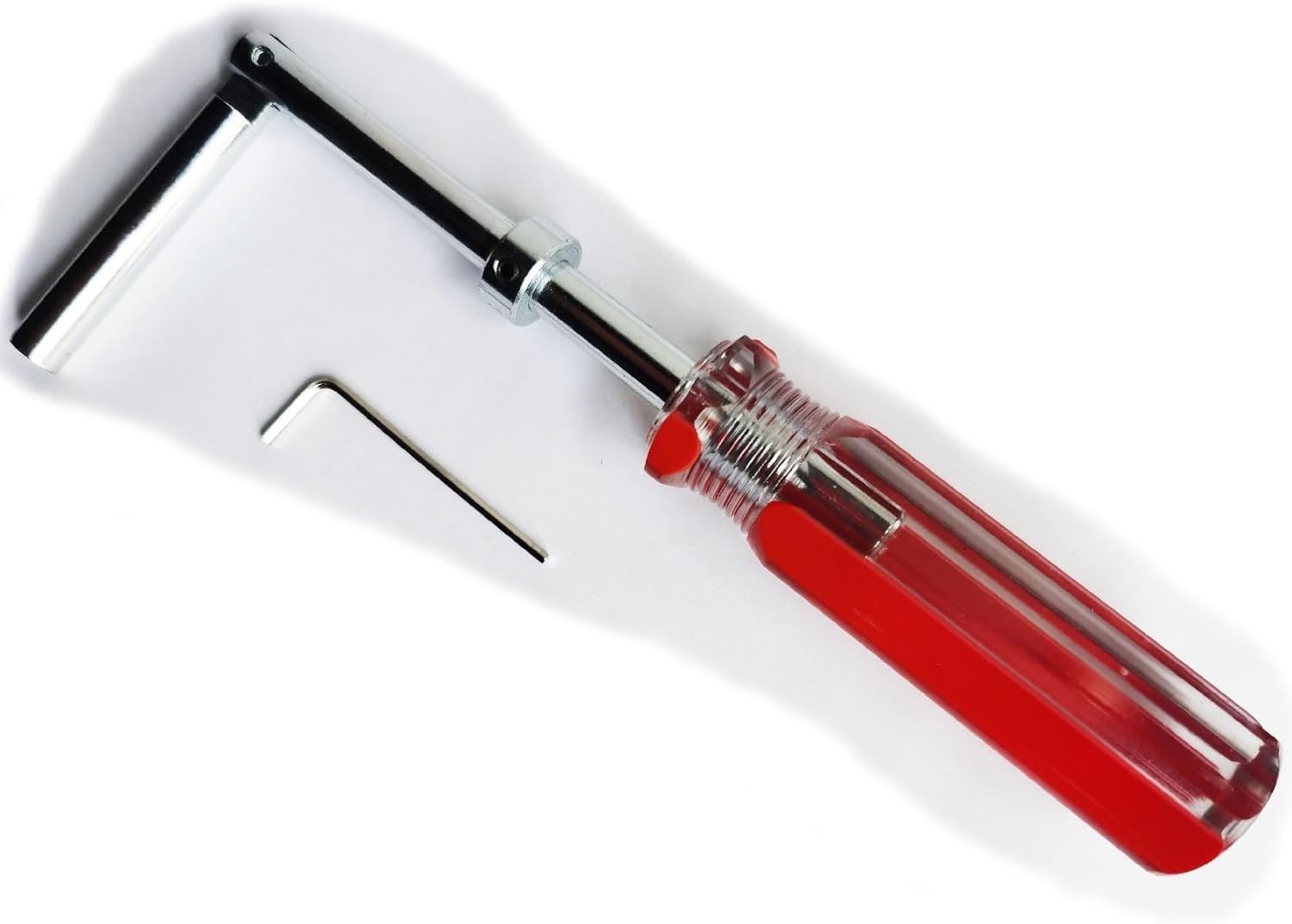 Heavy-Duty Carbon Steel Elevator Door Key with Plastic Handle, Red
