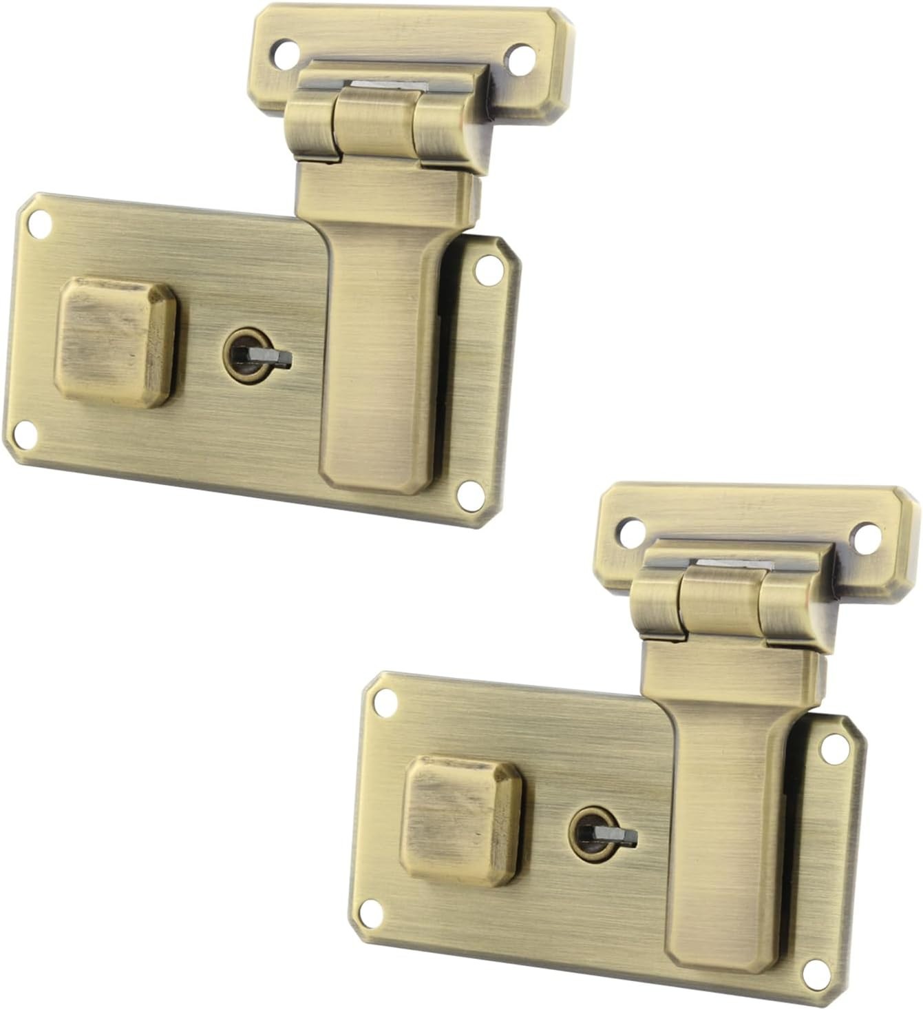 T Tulead 2PCS Bronze Hasp Latch Lock Combination Luggage Tool Box