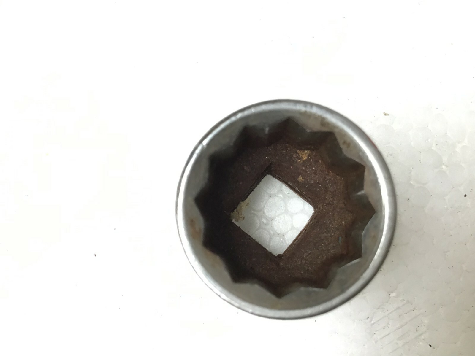 Sears 17mm ~ 12 pt point ~ 3/8″ drive socket ~ Used
