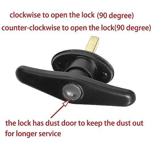 Matching T-Handles Lock Set Locking T-Handle Set for Truck Camper Shell with