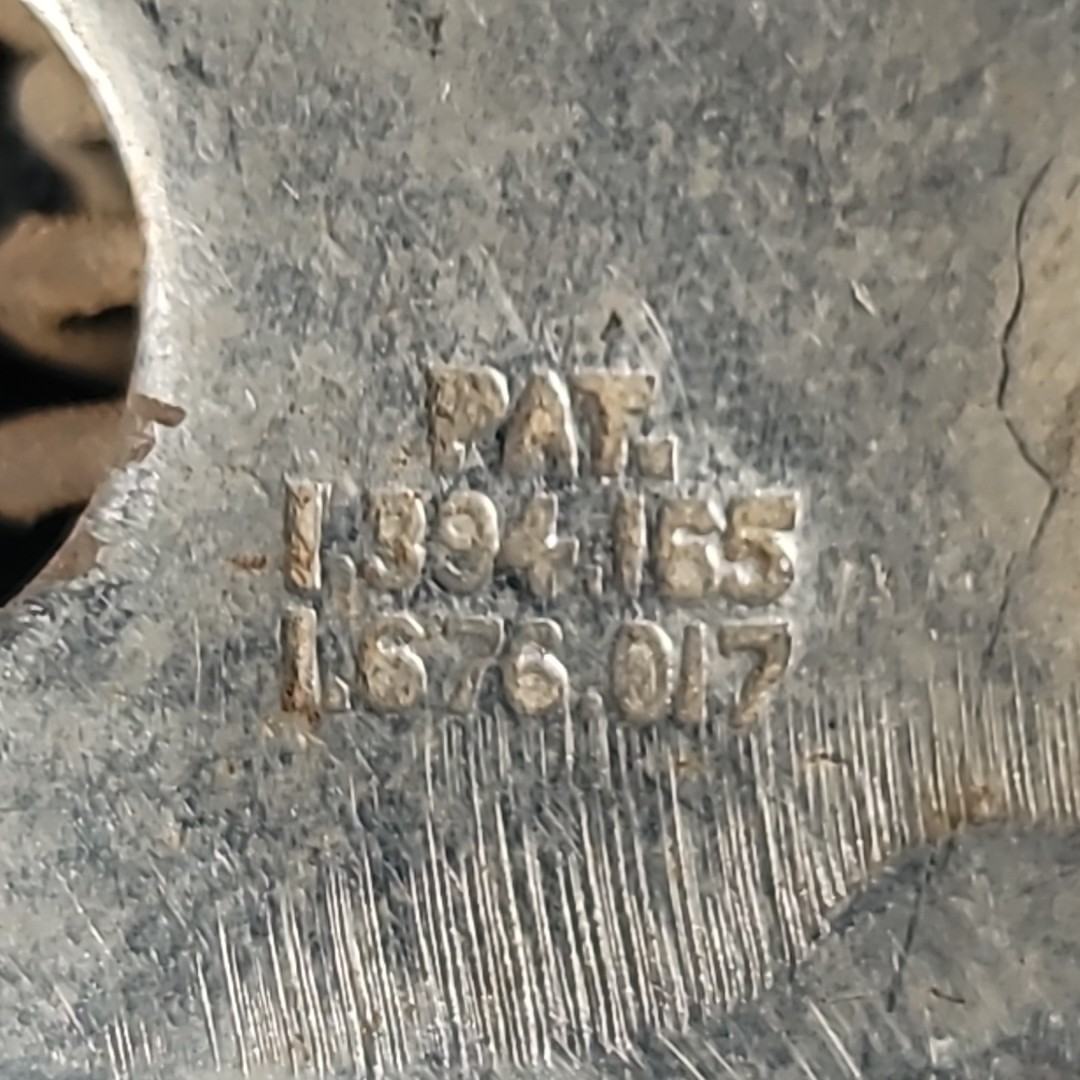 1920s Gibson Of Buffalo NY hand press car security lead stamp