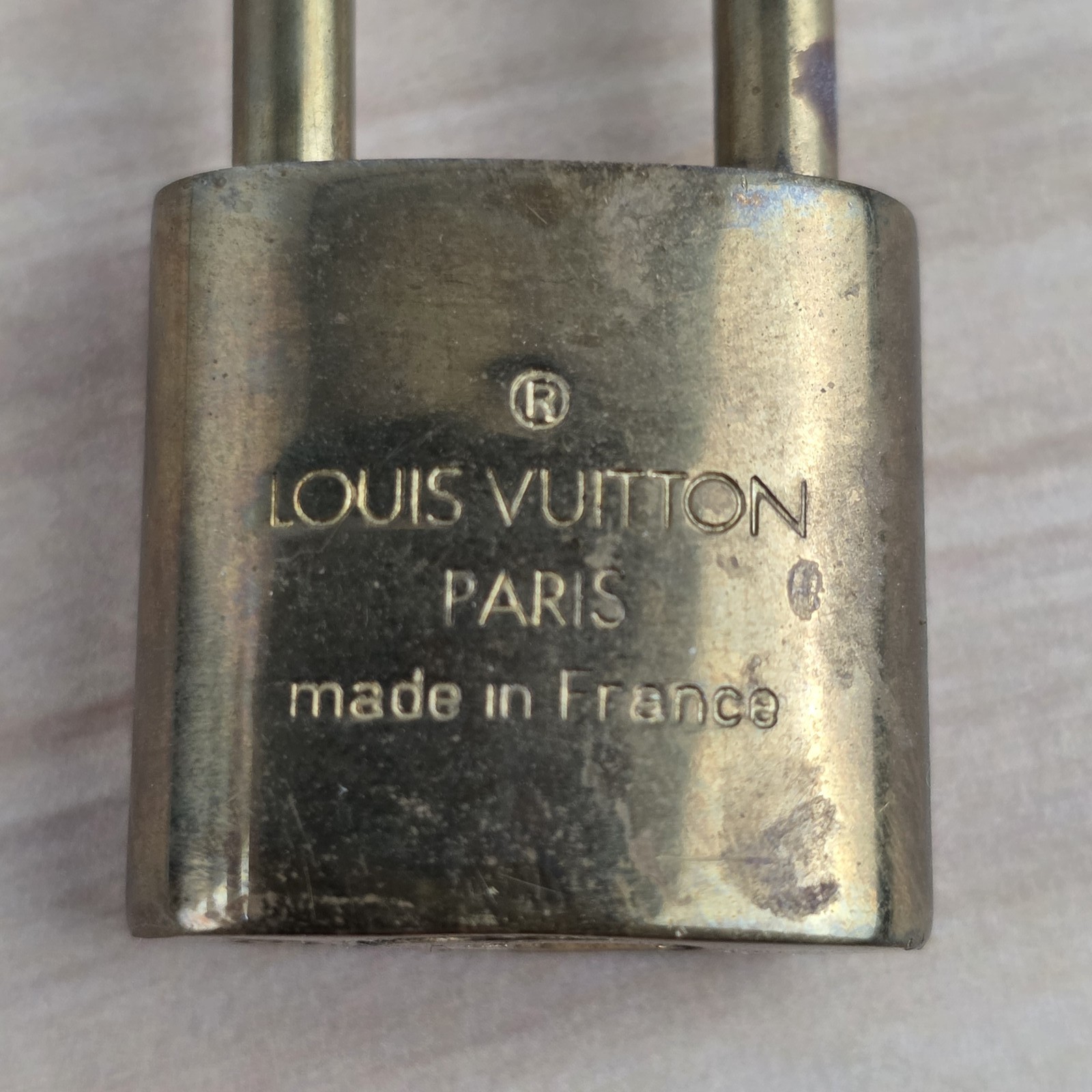 Authentic Louis Vuitton Padlock & 2 Keys Set #317 Made in France Luggage Lock