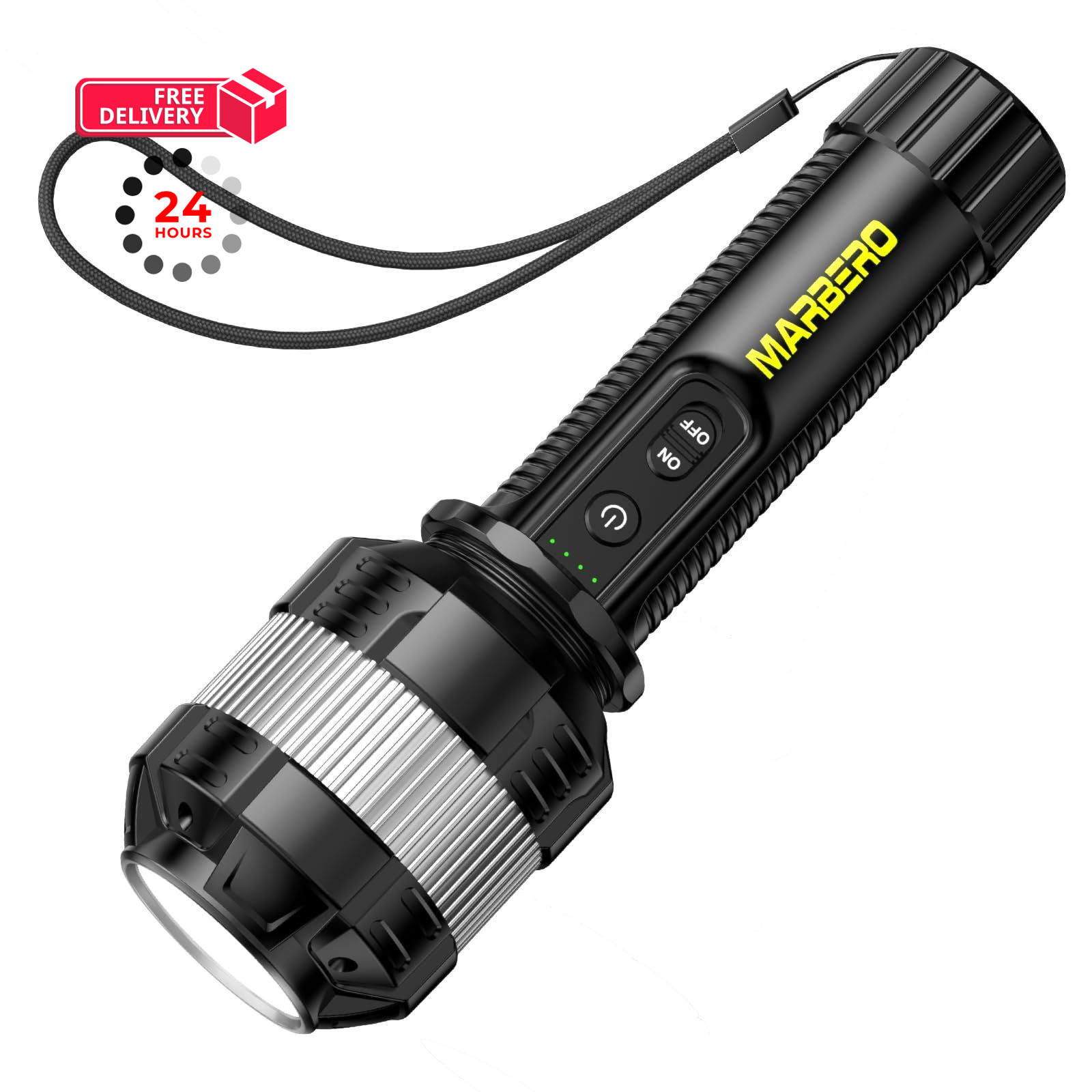 MARBERO [FathersDayGifts] Rechargeable Flashlight High Pocket-Sized, Green