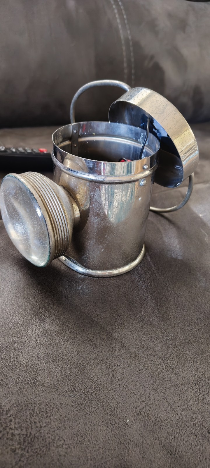Vintage Antique Eveready Tin Watchman’s Lantern Flashlight Art Deco