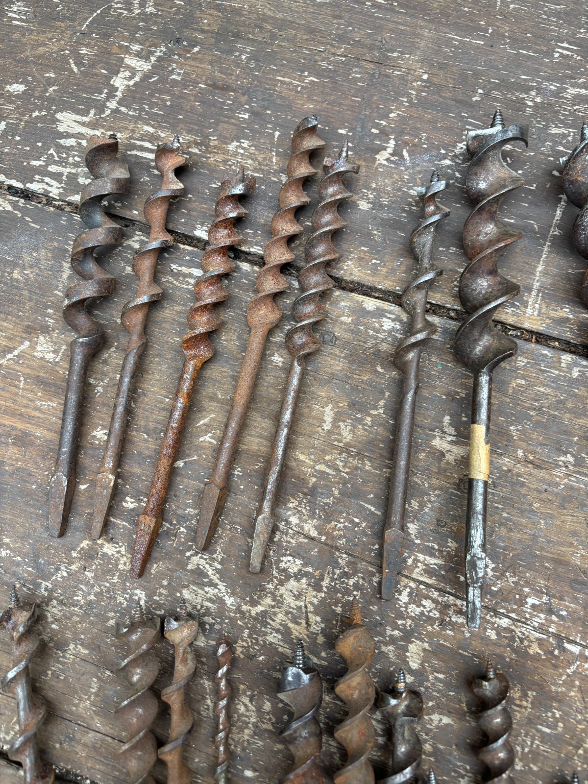 36 Vintage Hand Drill Auger Bits Lot Of 36
