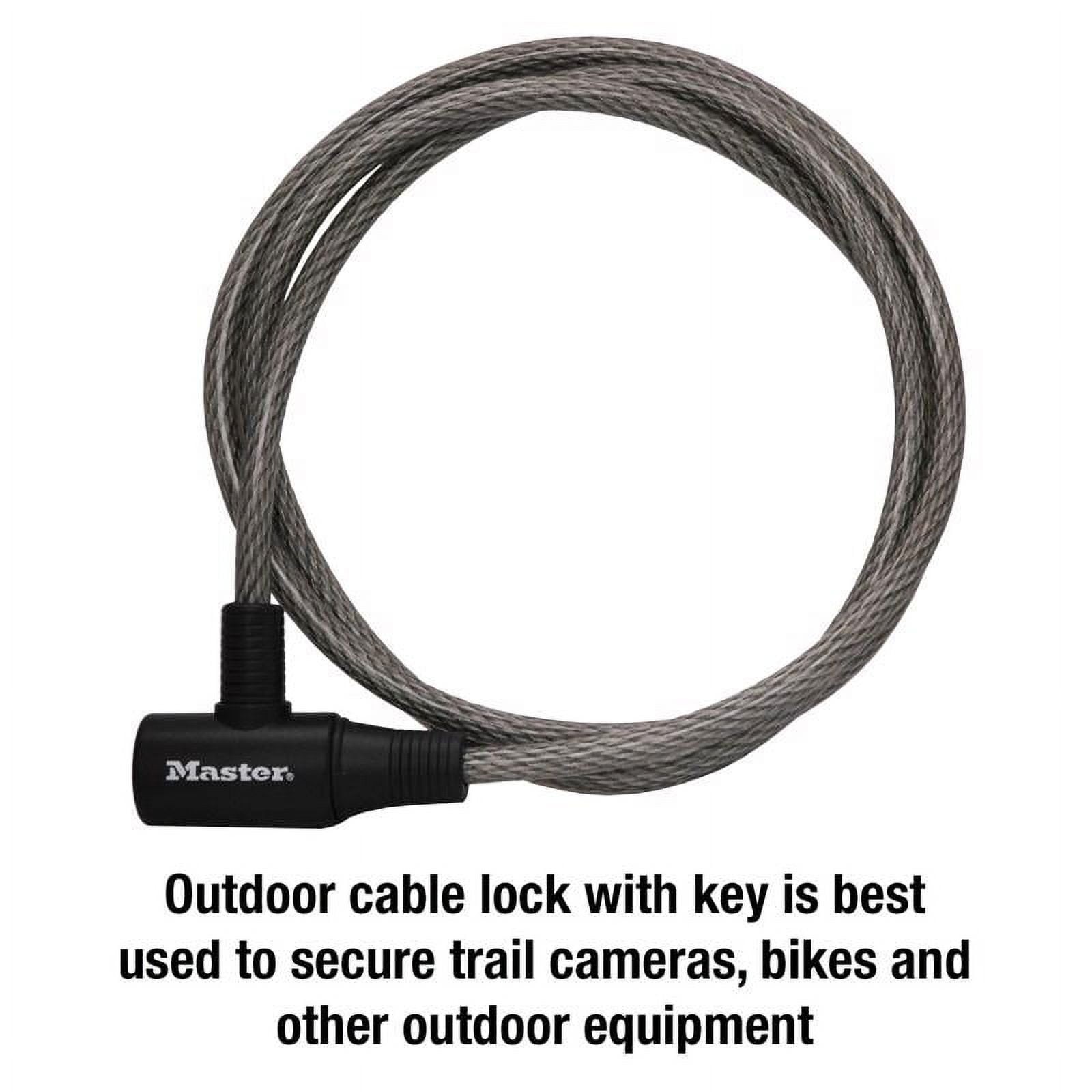 3/8″ W x 6 ft. L Vinyl Covered Steel Pin Tumbler Locking Cable 1 pk