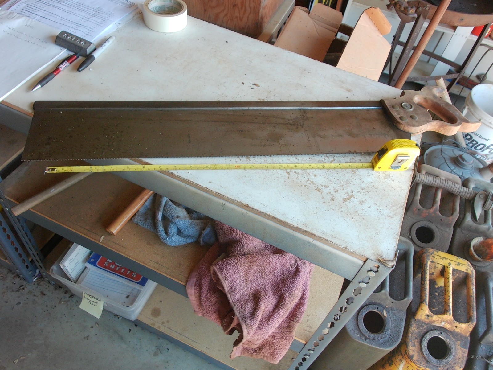 Vintage 26″ Blade Miter Saw Millers Falls Disston Nut Lot 26-21-3