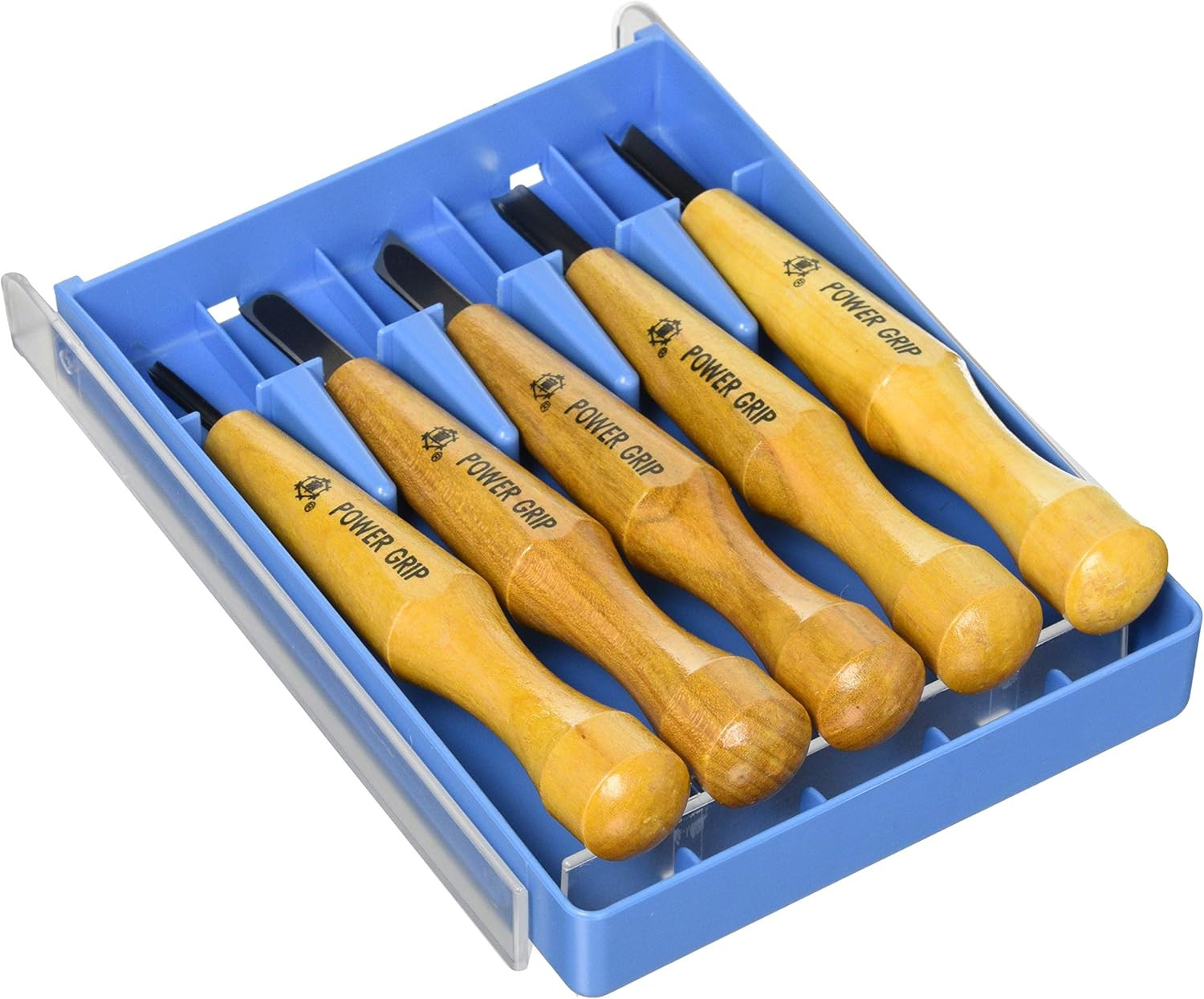 Mikisyo Hamono Power Grip Chisel Chisel Set of 5 Transparent Case (No.80015)
