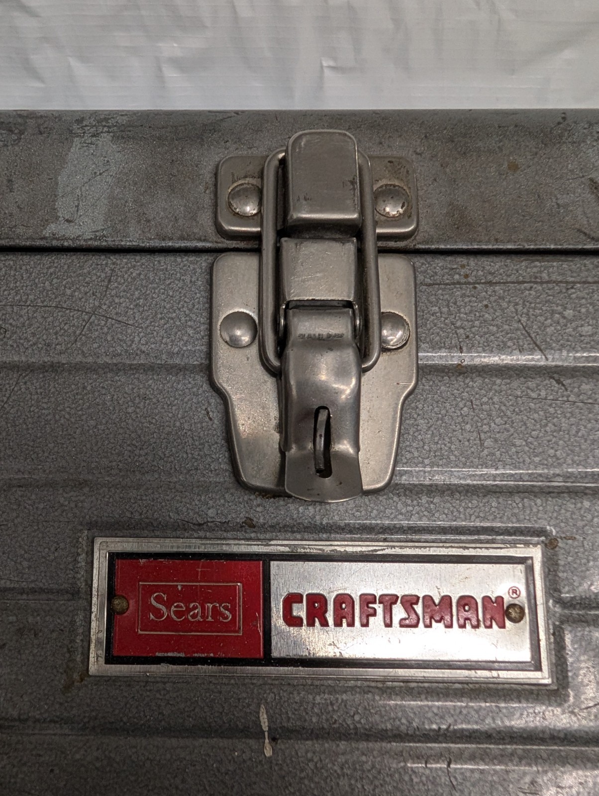 Vintage Craftsman Tool Box Model 65013, 17” X 7” X 7 1/2” Gray with Red Tray