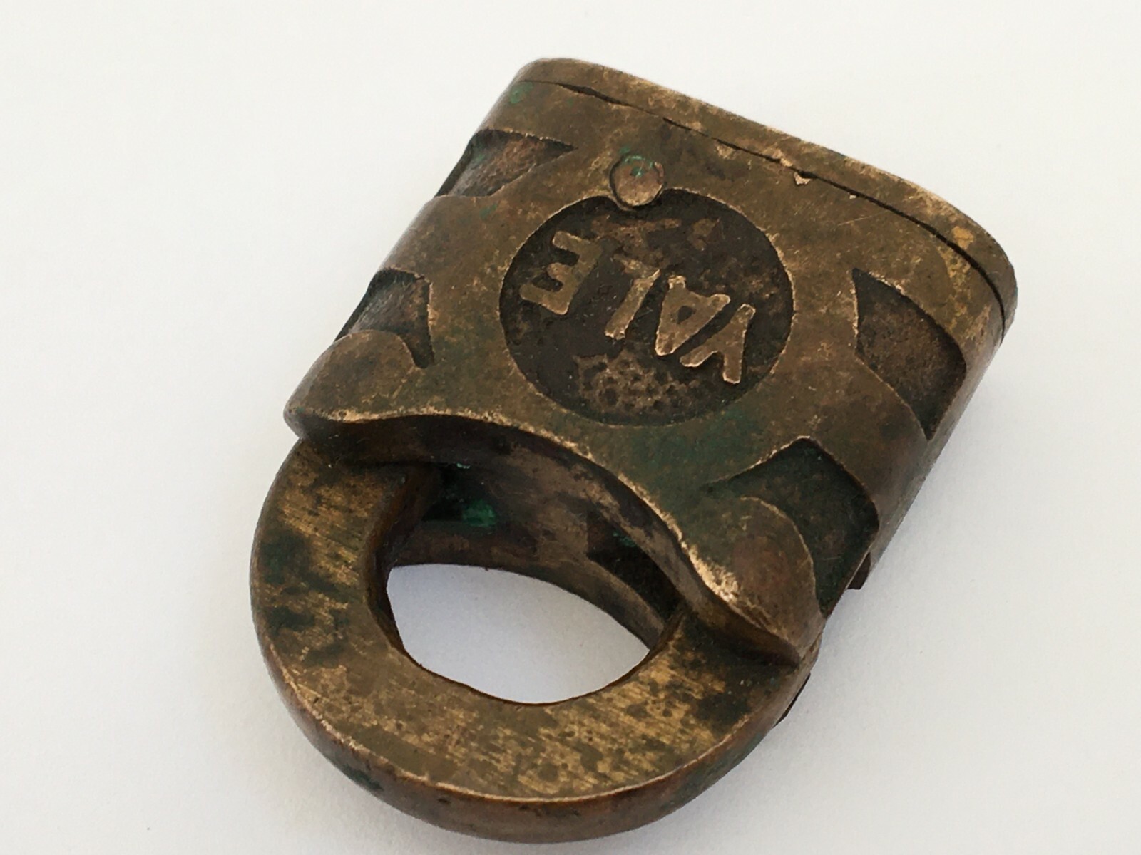 Lock Old Vintage Brass Padlock Yale Made In England Collectible NO key