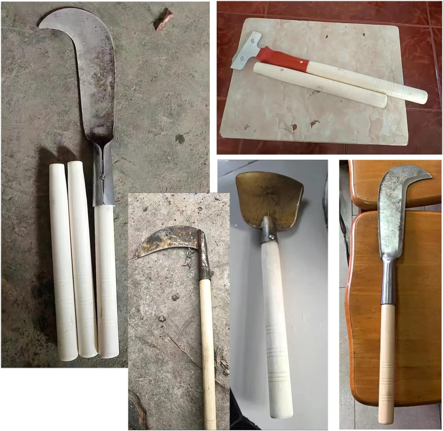 3 Pack 12” Sledge Hammer Wooden Handle for Axe Grip Steel Grass Sickle Hard Wo