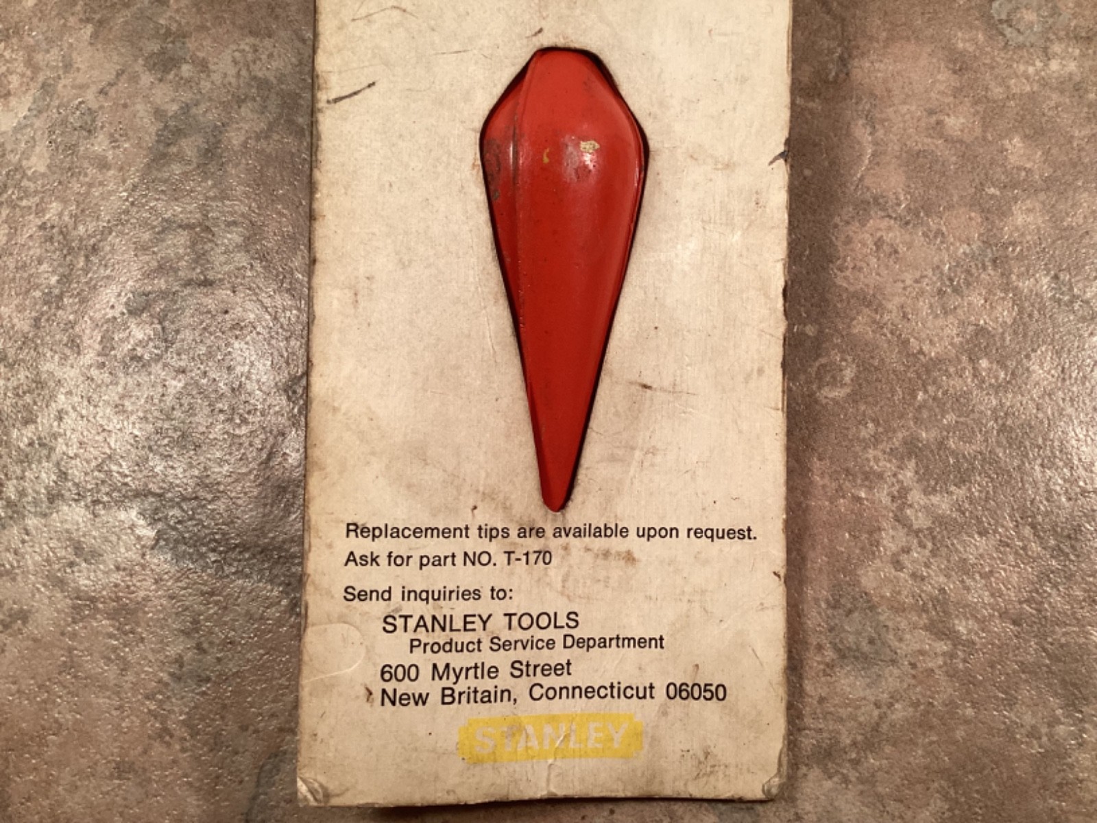 Vintage Stanley Plumb Bob NOS 12 0z. #47-172 Rust-Proof Steel Tip Accurate USA