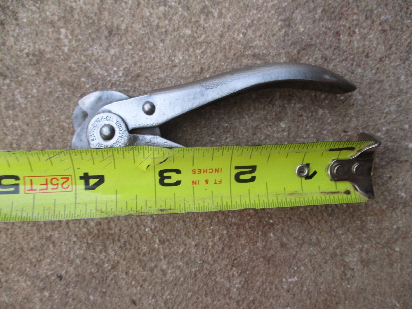 SARGENT & CO 4 ” 2 POSITION WIRE CUTTER TOOL VNTG SARGENT WIRE CUTTER USA MADE