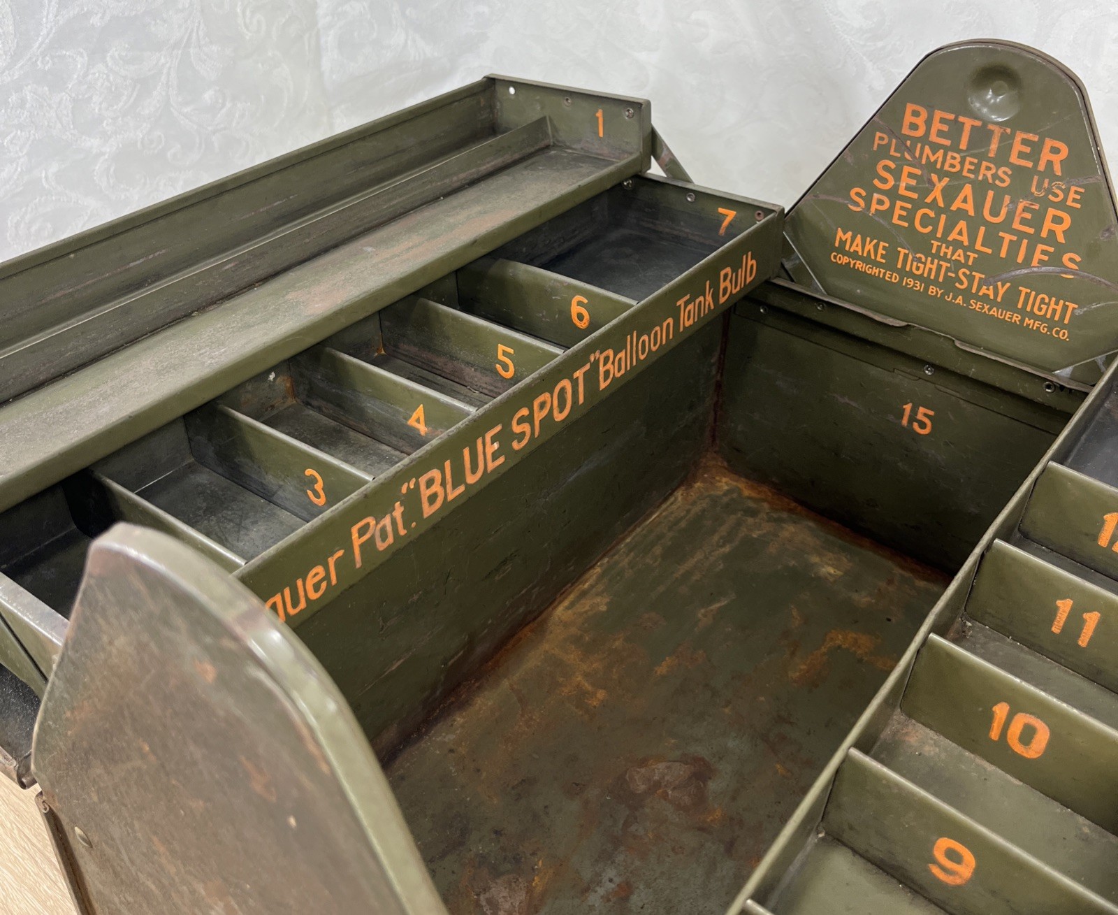 Vintage Kennedy Kits Cantilever Plumber’s Tool Box Sexauer Marked 18×13”