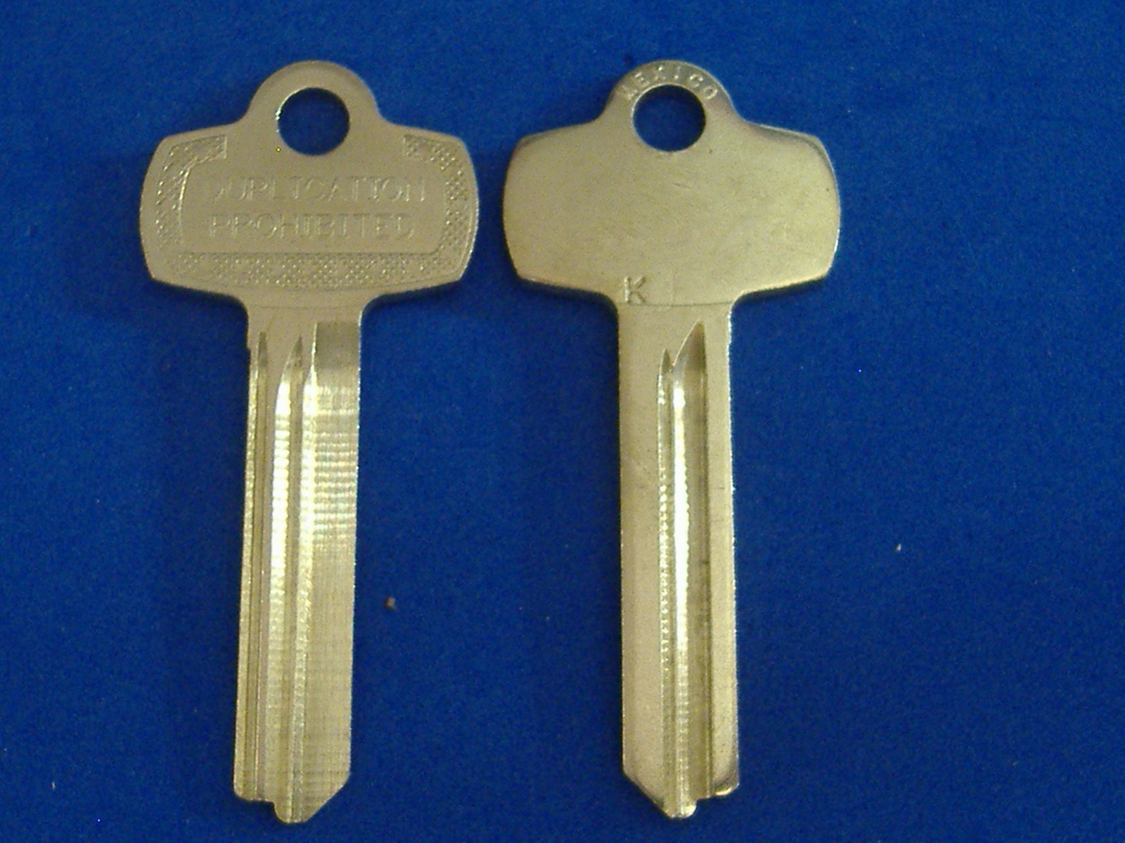 TWO NICKEL SILVER FITS BEST KEY BLANKS FOR “K” KEYWAY
