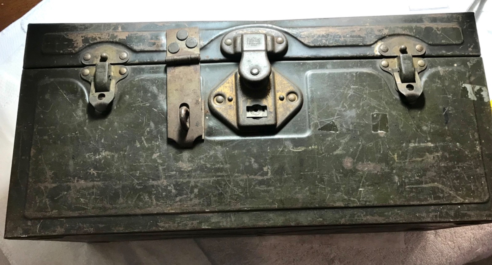 Antique Union Tool Chest Co Steel Tool Box Rochester NY UTILCO Product Original