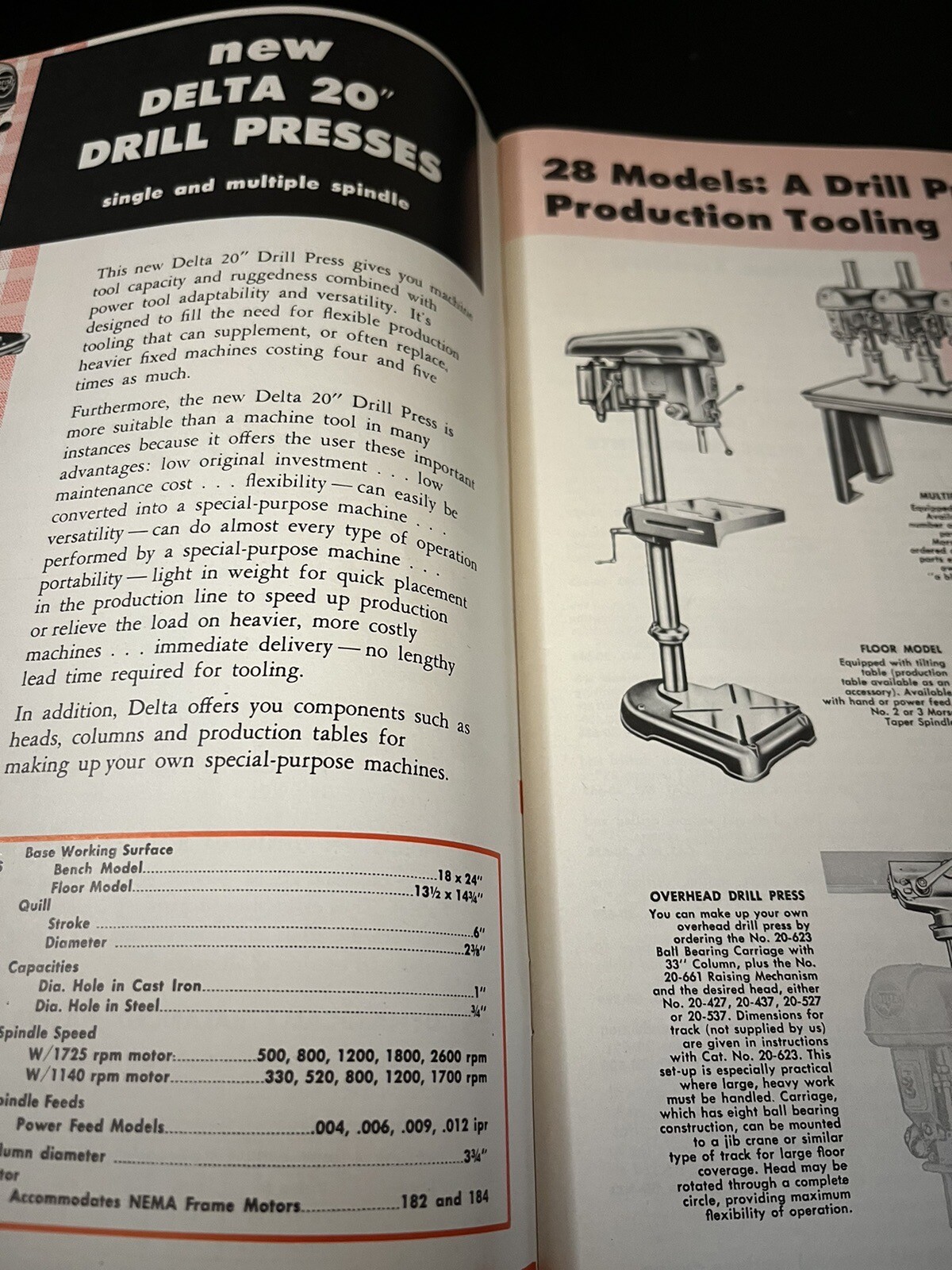 1958 DELTA ROCKWELL INDUSTRIAL POWER TOOLS CATALOG AD AB-58-2 JB81