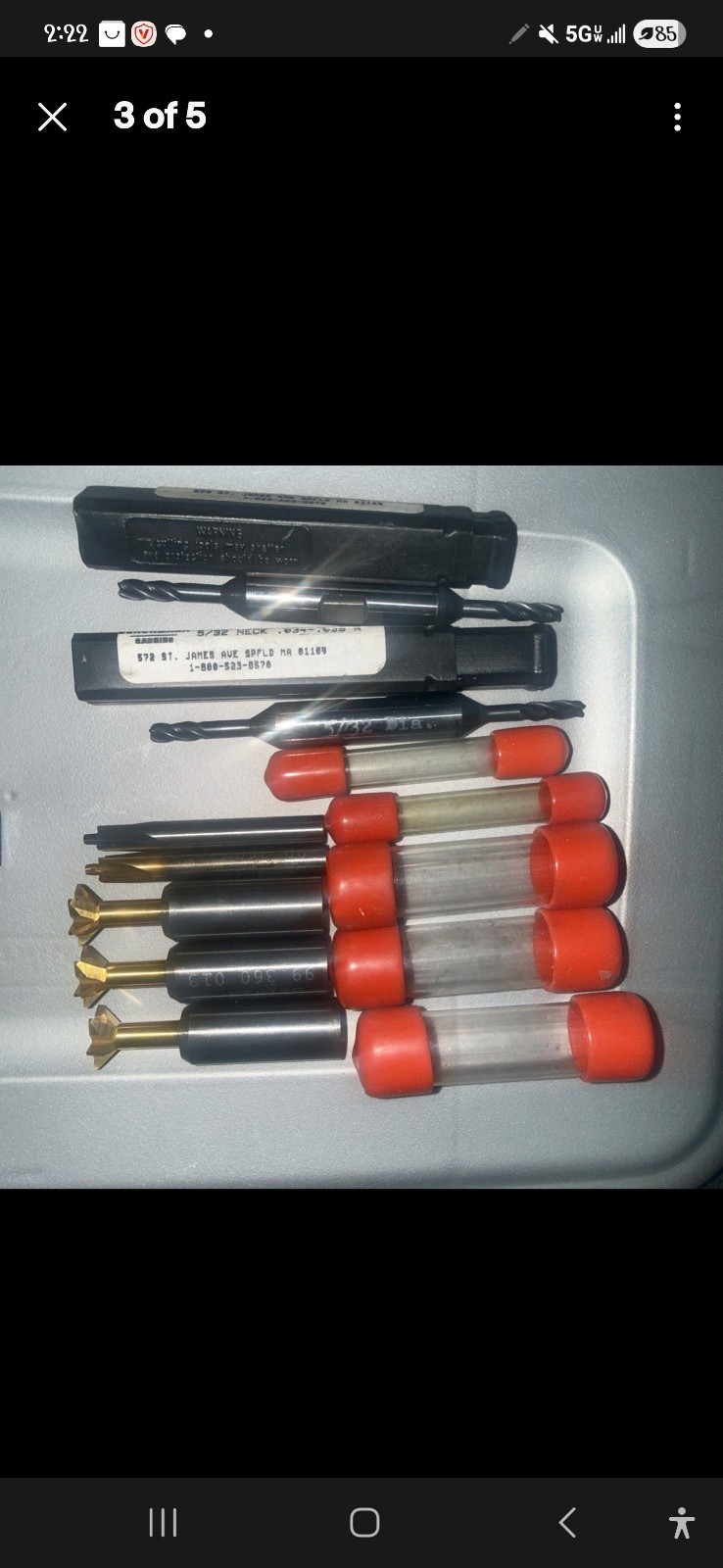 Machining Lot Single And Double End Mills(#3) lot of 11