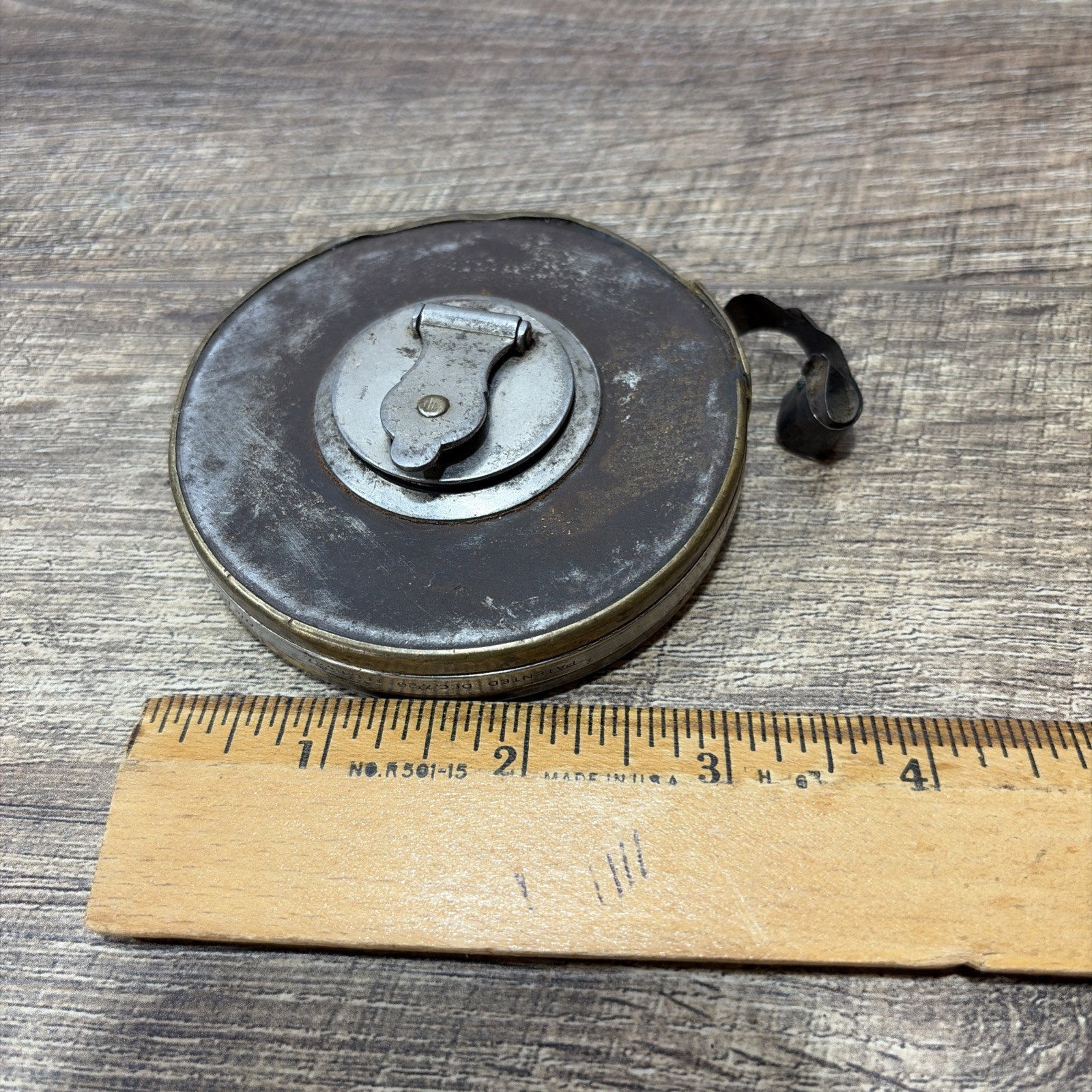 The Vtg Lufkin Rule Co. Steel 50 ft. Tape Measure Patented Dec. 1926- Feb. 1927