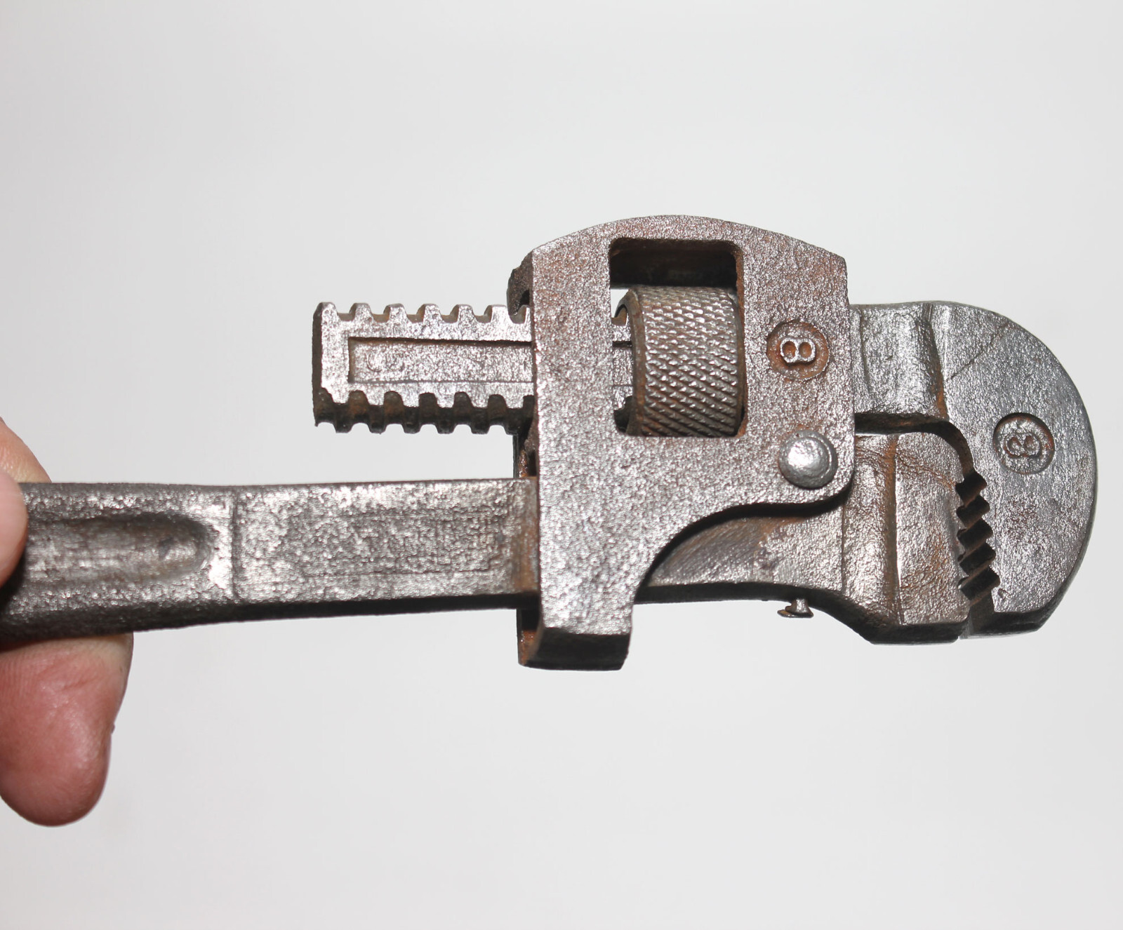 Vintage 8″ Adjustable Stillson Pipe Wrench Drop Forged Steel Made in USA