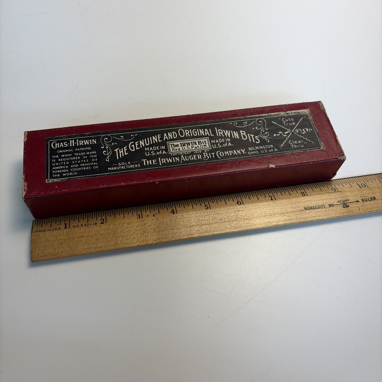 Vintage Irwin Lockhead Expansive Bit BOX ONLY Auger Bit Case