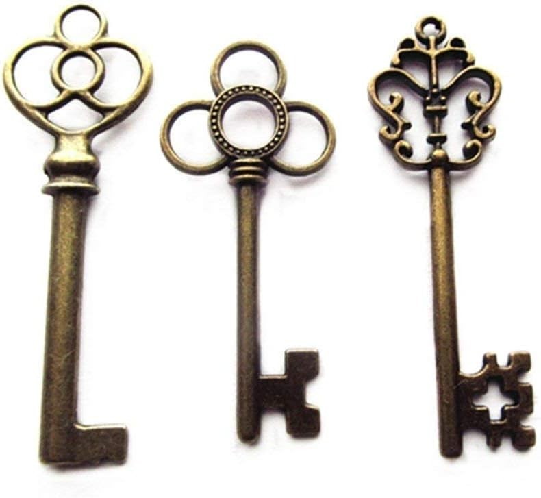 Beautiful Set of 30 Antique Bronze Skeleton Keys – Ideal for Parties or Gifts