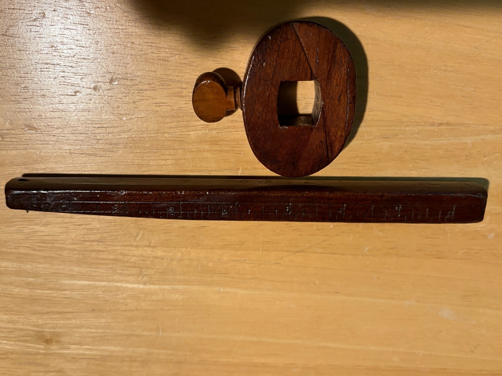 Vintage-Antique Adjustable Wood Marking Gauge 8″ Measure Beam Carpenter Tool