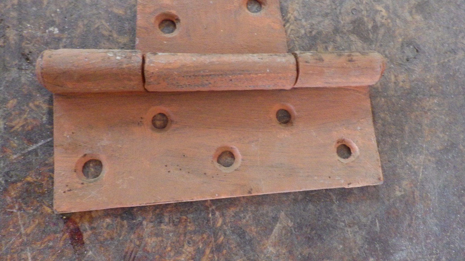 recycled vintage pair iron T strap hinges suit barn door or gate 17″ #1